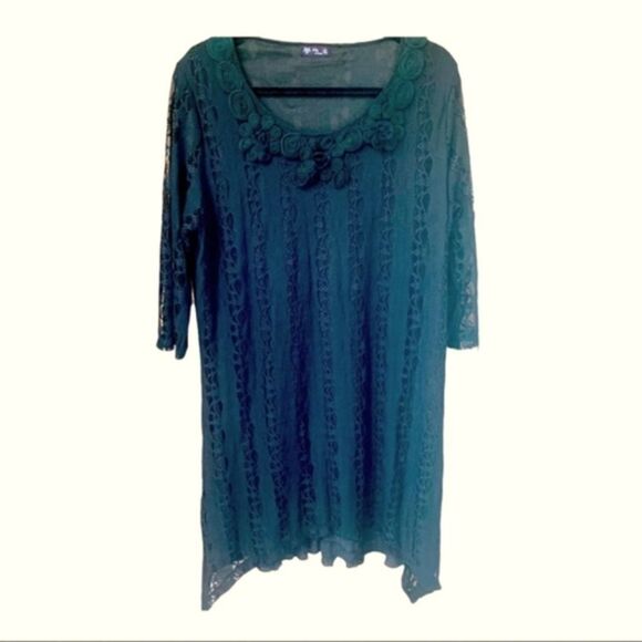 Lily Plus Size Black Lacy Tunic/Dress - Picture 10 of 11